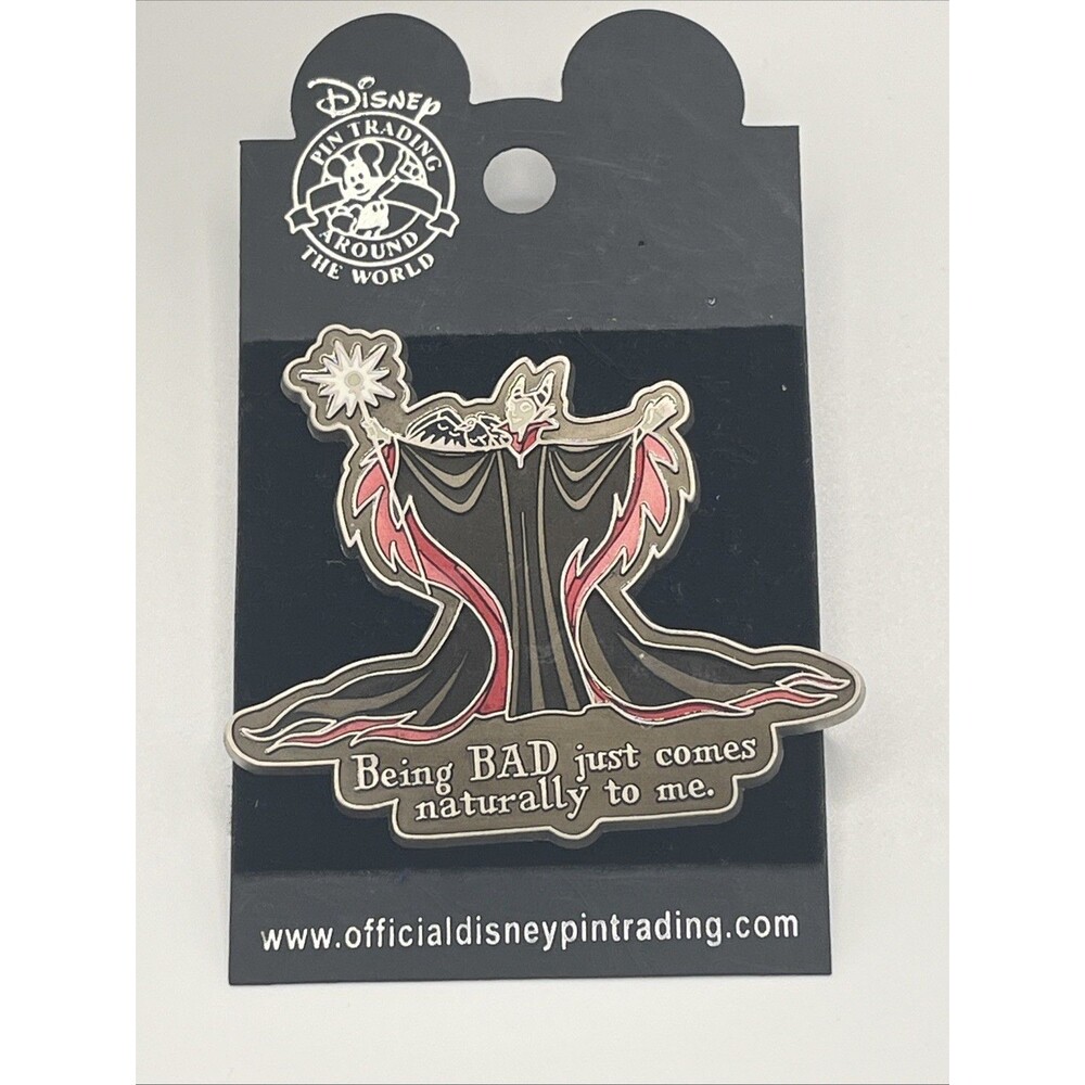 Maleficent Being Bad Just Comes Naturally 2004 Villain Sleeping Beauty Pin NOC